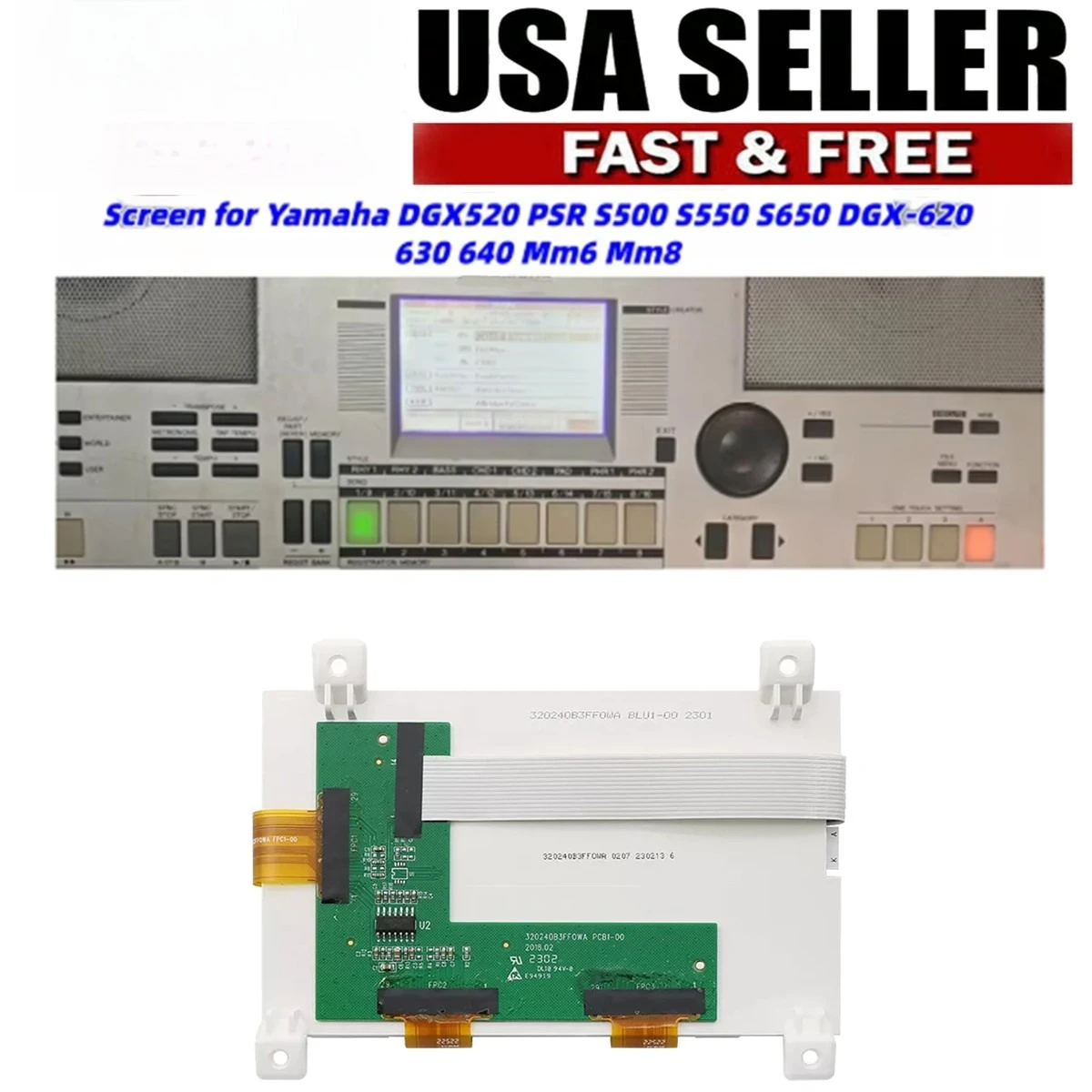 

Дисплей LCD для Yamaha Mm6, PSR-S650, PSR-S670, PSR-S500, PSR-S550, PSR-S550B, серия PSR, ремонт дисплеев