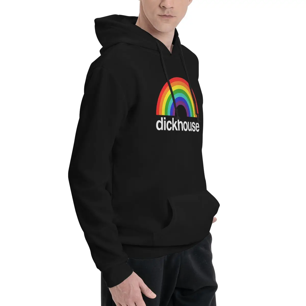 Dickhouse Production Logo Jackass Rainbow Hoodies أنيمي المتضخم هوديي سترة الملابس القوطية