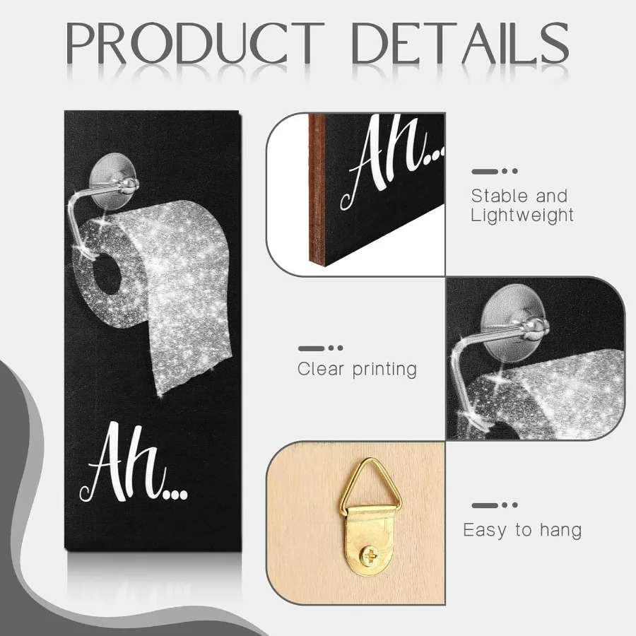 Chio 4 قطعة n مضحك جدار الفن ديكور الحمام 9.84x3.94x0.2 Ih جلام الحمام جدار ديكور الحديثة n مضحك حمام الخشب ديكور معلق