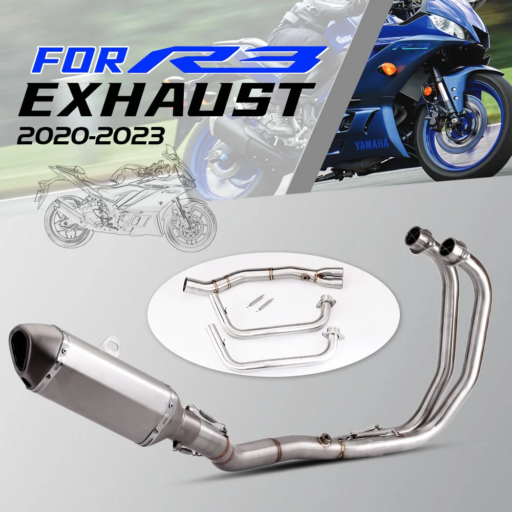 

Motorcycle Full Exhaust System Front Pipe Connection Pipe Complete Exhaust Pipe For R3 R25 MT05 MT03 2020-2023