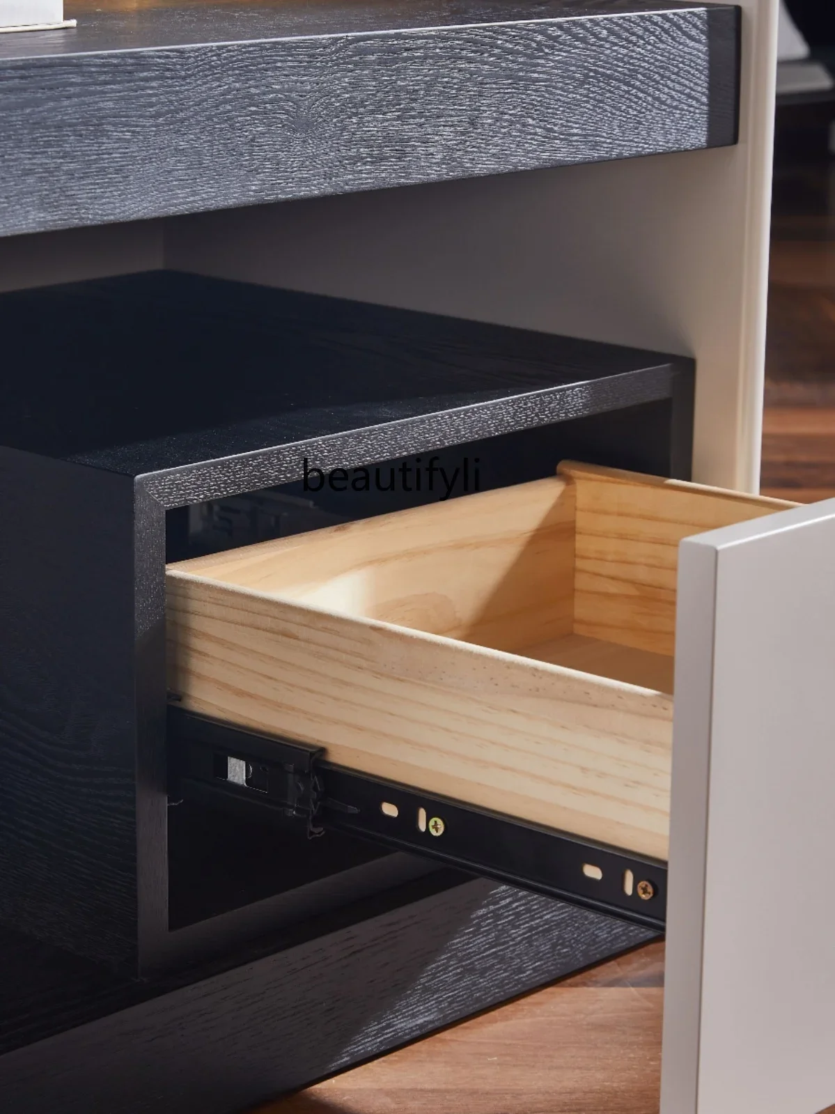 طاولة بجانب السرير بتصميم إيطالي بسيط وخزانة بجانب السرير مصنوعة من الخشب الصلب لغرفة النوم