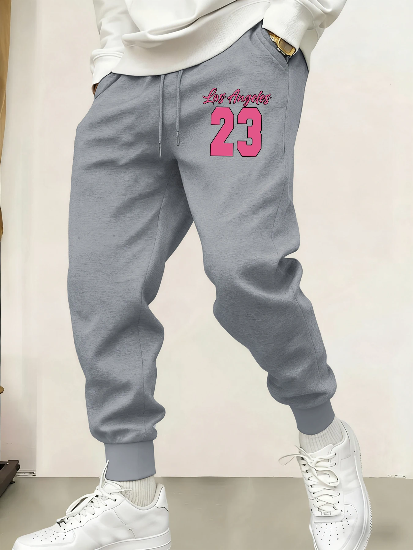 

Los Angeles Number 79 Letter Print Men Warm Basics Sweatpant Street Fleece Pant Autumn Soft Jogging Pants Sport Casual Trouser