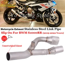 Motorcycle Exhaust Middle Link Pipe Slip On For BMW S1000RR S1000rr S1000 RR 2019-2023 S1000R 2021-2023 Muffler Escape Motobike