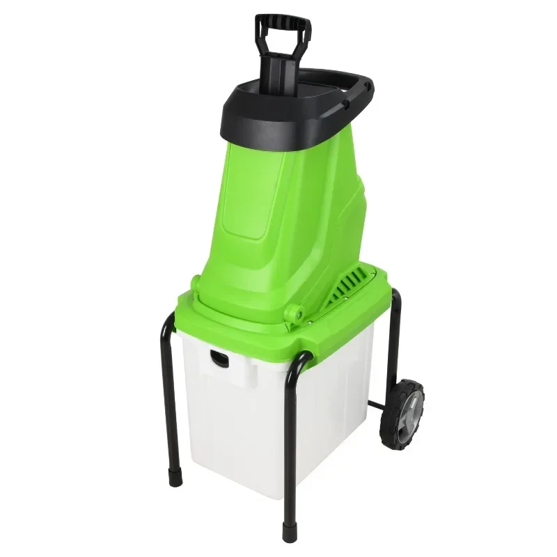 Vertak blade cutting electric silent shredder leaf branch wood shredder with 50L collection Bin