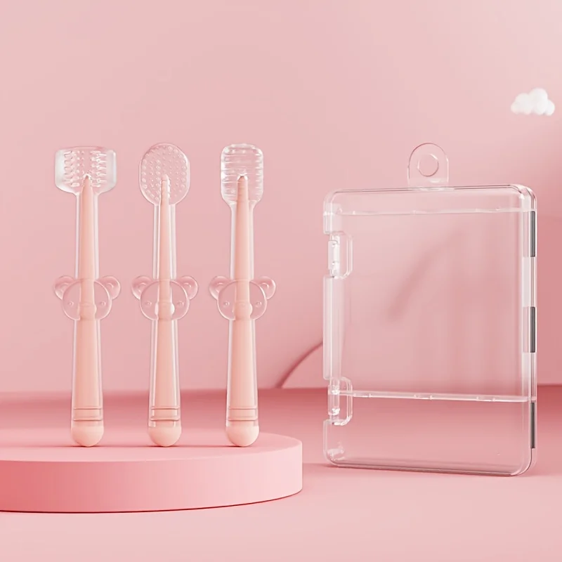 1 cepillo de dientes para dientes de bebé, herramienta de limpieza de revestimiento de lengua de limpieza bucal para bebé, cepillo de dientes para bebé, cepillo para recubrimiento de lengua de bebé, o suave