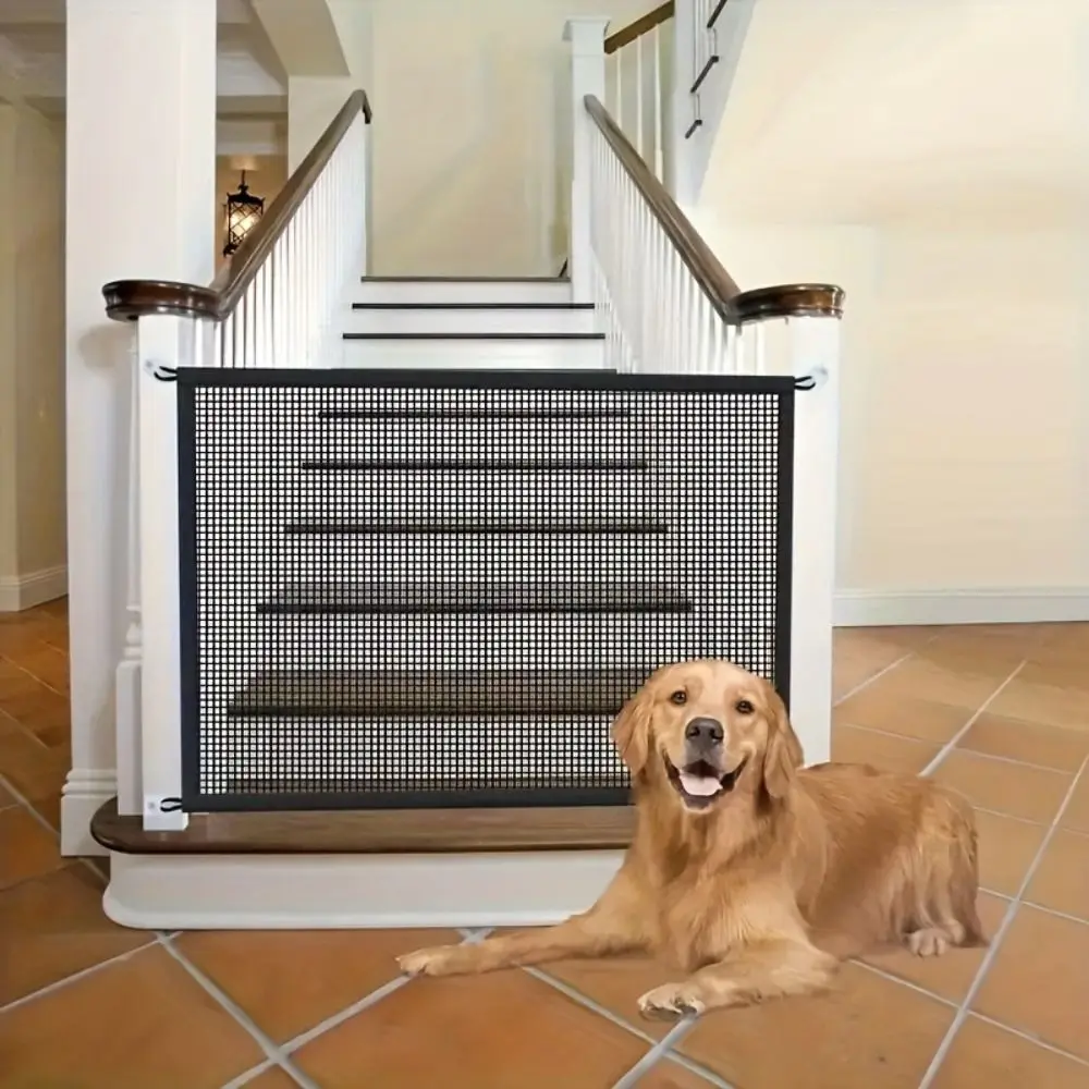 

Durable Guard Pet Dog Barrier Fences Folding Universal Pets Isolated Network with Hook Barrier Breathable Mesh Fences Home