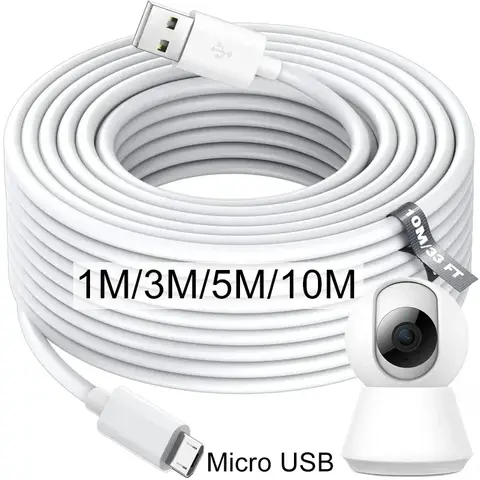 1/10m Extra Long Micro USB Fast Charging Data Cable for Samsung Xiaomi Android Phone Camera Monitor Power Bank Data Cord Line