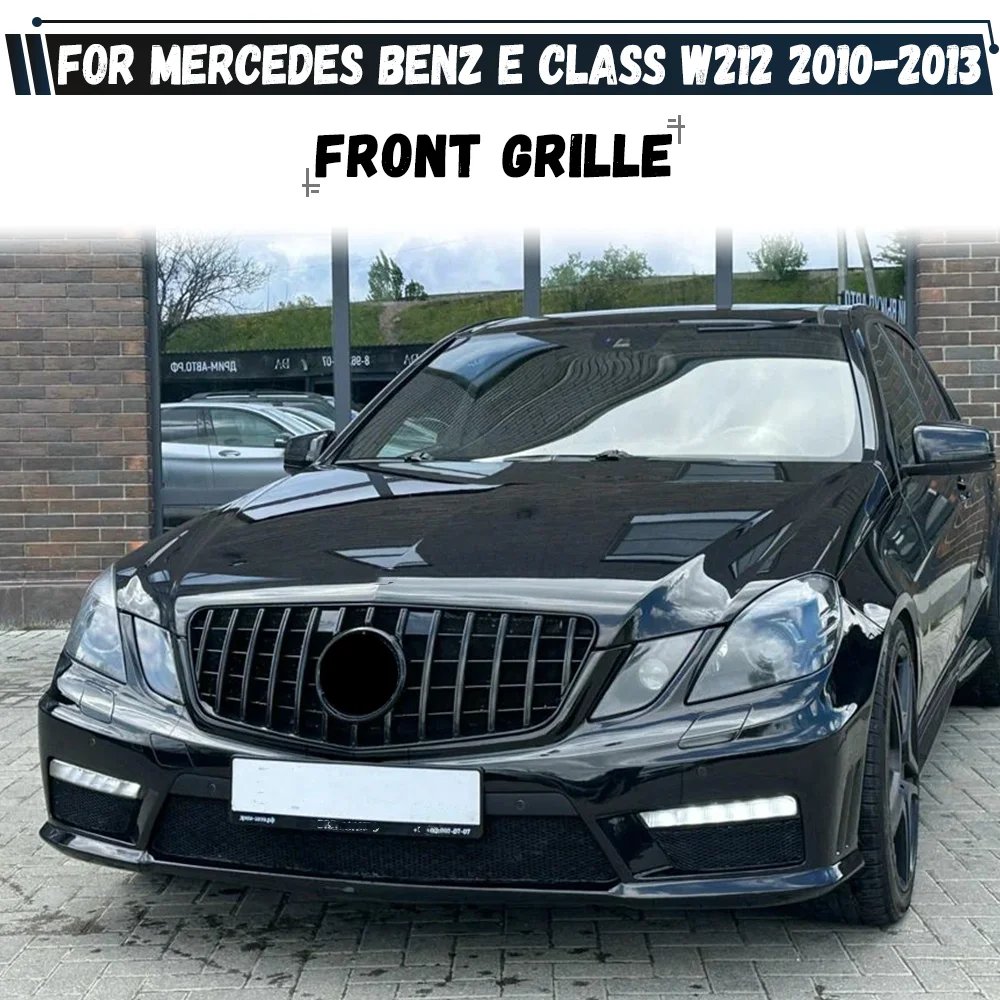 Front Grille Bumper Grill Grid Body Kit Tuning For Mercedes Benz E Class W212 Pre Facelift 2010-2013 E200 E350 E550