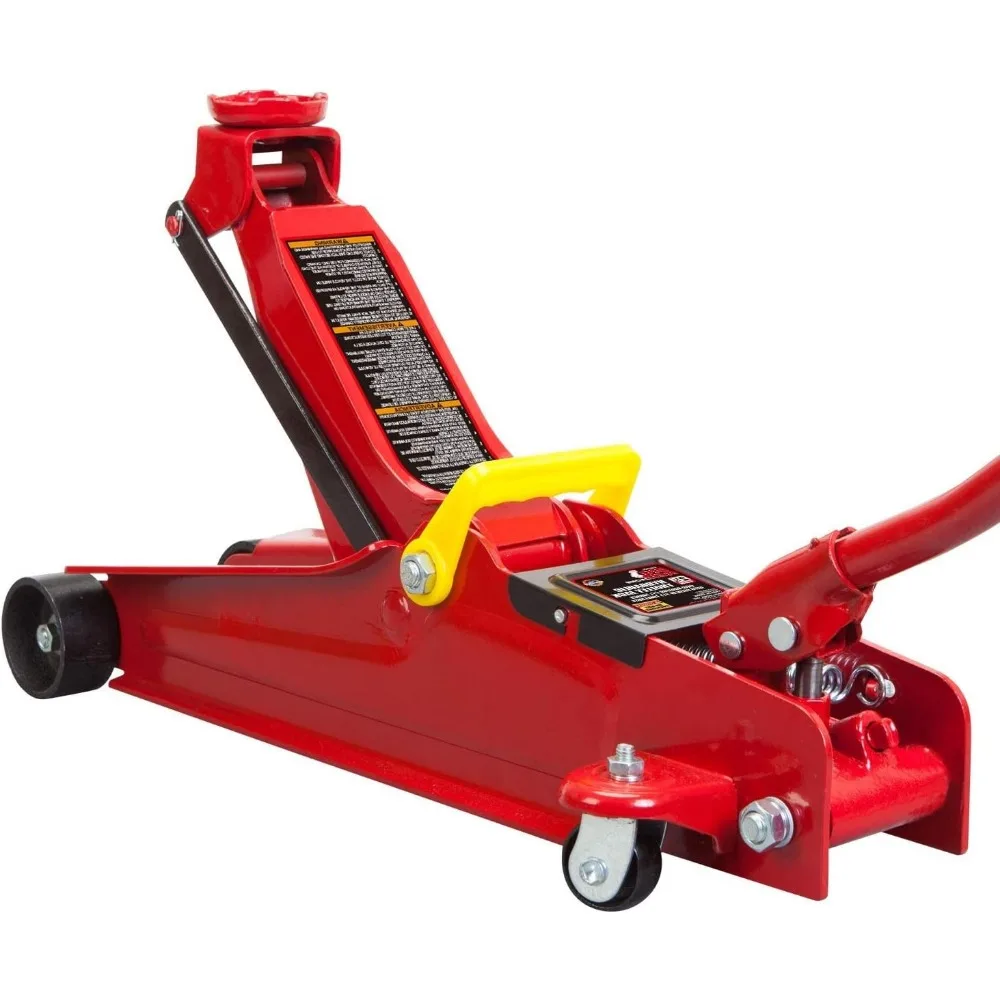 

2.5 Ton Low Profile Hydraulic Trolley Jack, 3-1/3 to 15 Inch Lift, Red for Cars and SUVs