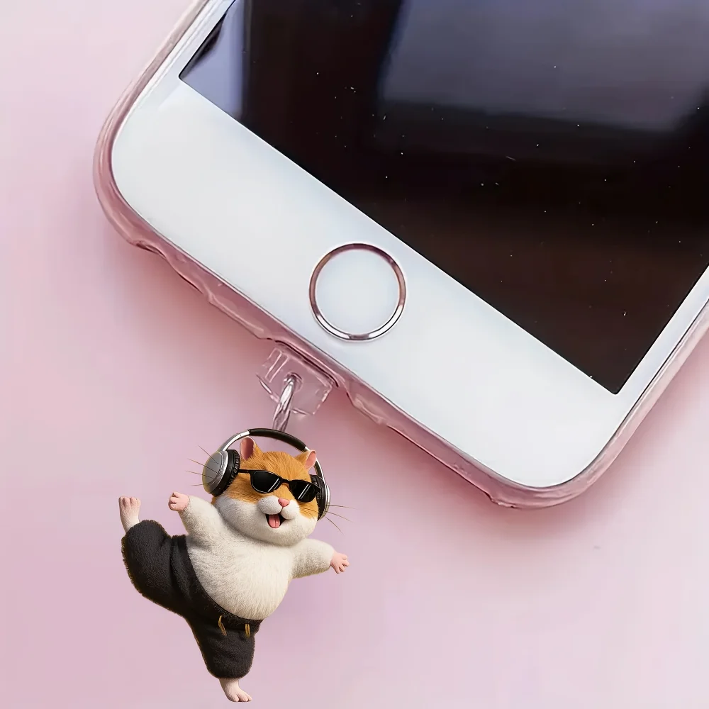 น่ารัก 2D แบนอะคริลิคแมวฝุ่นปลั๊กสําหรับ Iphone Connector และ Type-c รูปไข่ Connector การ์ตูนโทรศัพท์ปลั๊กฝุ่นจี้