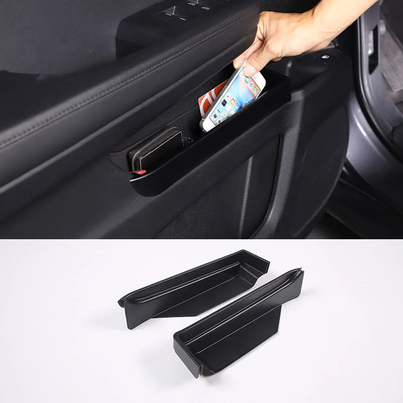 For Honda Pilot 2015-2022 ABS Black Car Front Door Storage Box Stowing Tidying Storage Organizer Car Interior Accessories