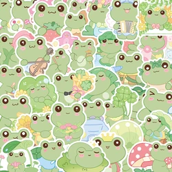 50pcs Cute Little Frog PVC Sticker Aesthetic Stationery School Supplies DIY Decoration Korean Scrapbooking Waterproof Decals