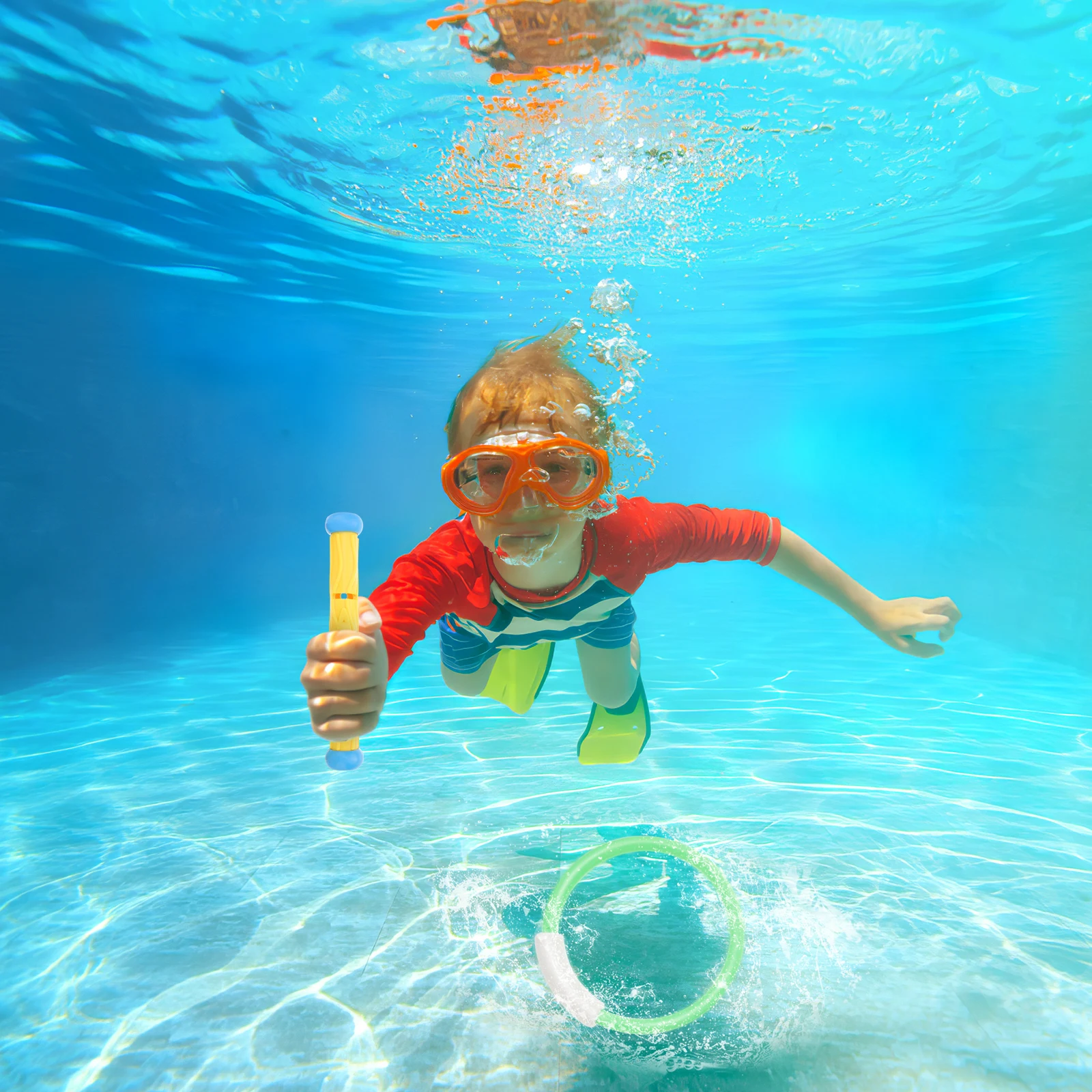 

5 PCS Colorful Diving Sticks Toy Toddlers Swimming Ring Kids Rings Diamond Child
