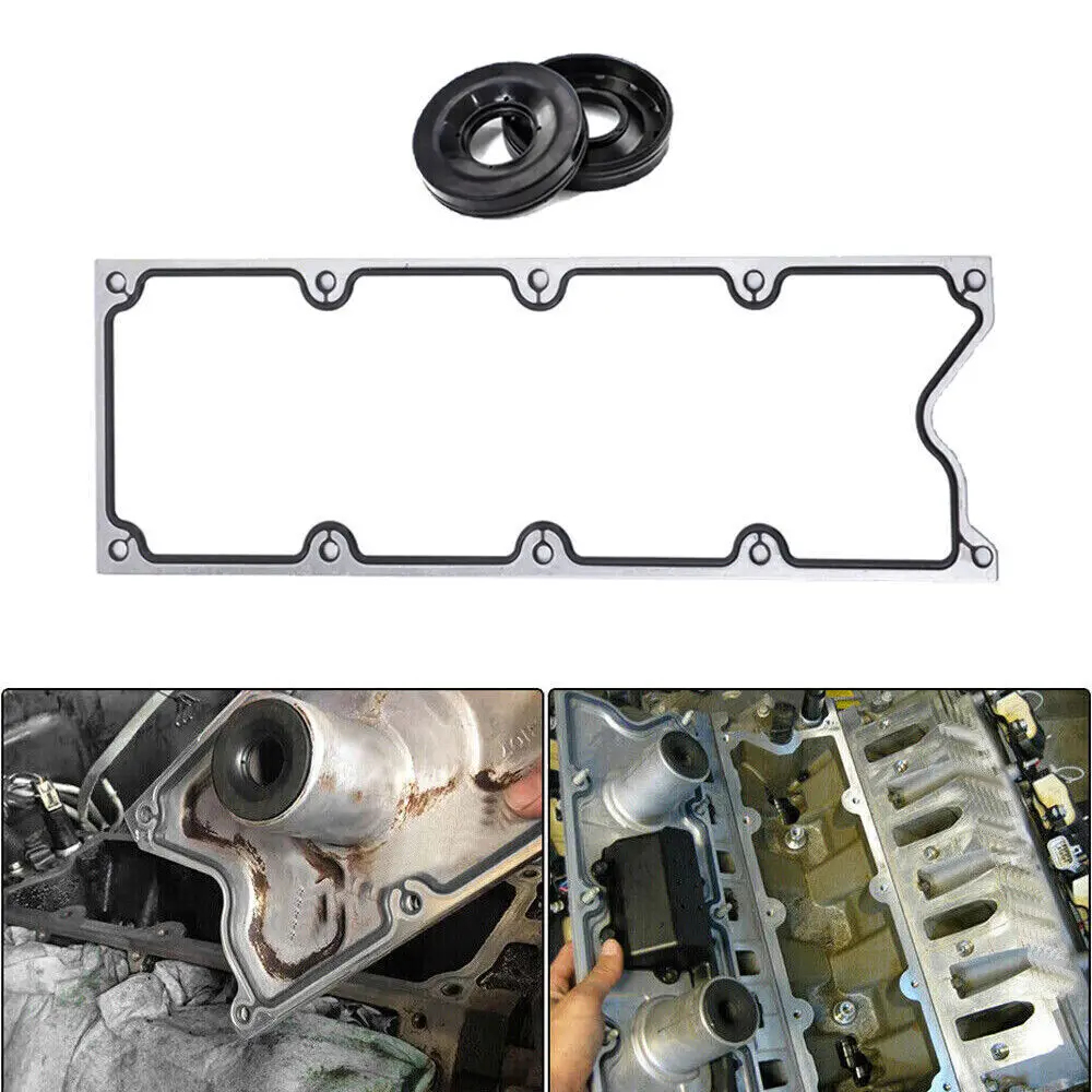 أختام مستشعر تدق المحرك من الألومنيوم ومجموعة حشيات مقلاة الوادي لـ LS1 5.3L 6.0L LS Gen III Sliver