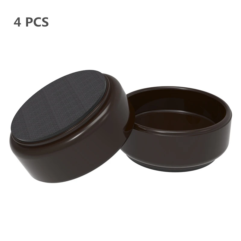 Four-piece Brown Furniture Leg Protection Cover Mute Wear-resistant Table Chair Leg Protect Pad Round Cabinet Sofa Bed Foot Pad