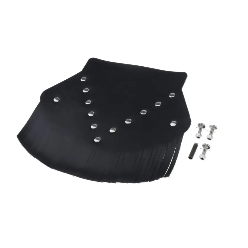 Guardabarros trasero de motocicleta para cuero PU Universal negro