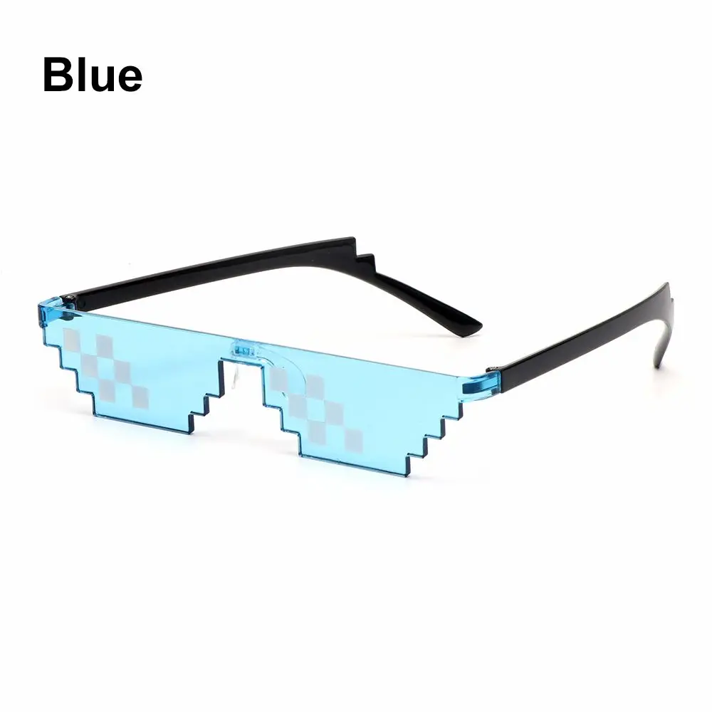 Retro Men & Women Cosplay Gamer Robot Sunglasses Pixel Mosaic Sunglasses Favors Sunglasses