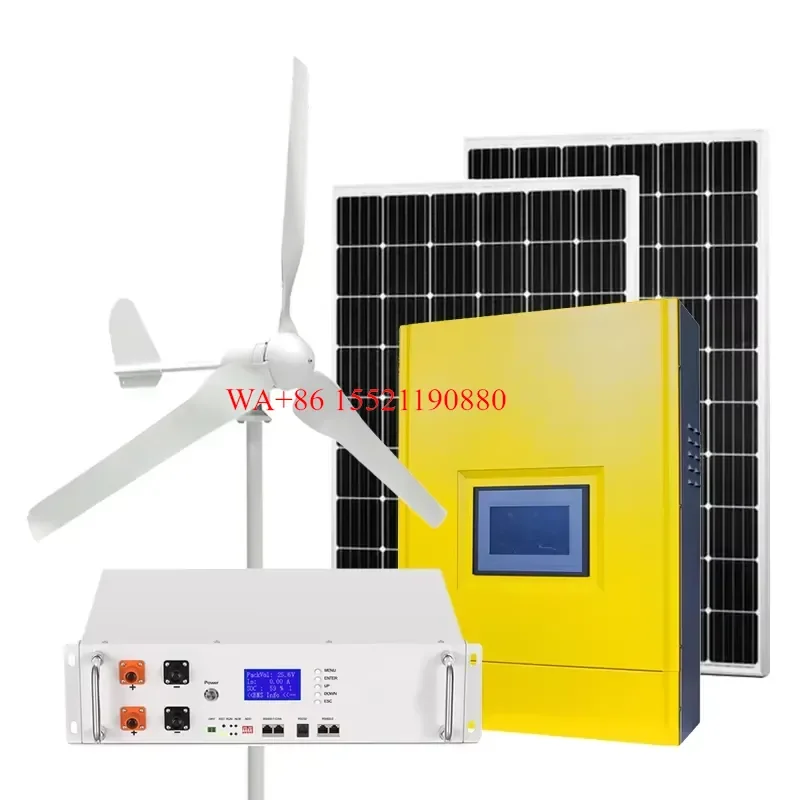 WMWMNU for Home Use 10KW Three Phase Hybrid Solar Wind Power System Horizontal Axis Wind Turbines Generator