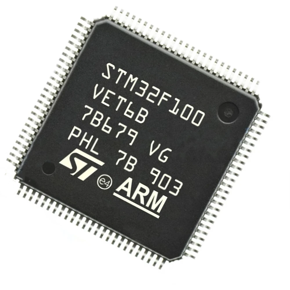 5pcs STM32F100VET6B ST STMicroelectronics chip MCU núcleo ARM de 32 bits