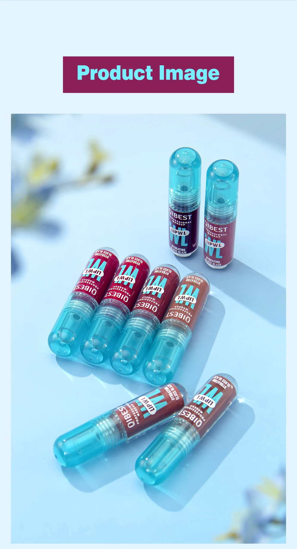 QIBEST Kristall-Lipgloss Spiegel-Wasser-Effekt Lip Glaze Langanhaltender Feuchtigkeitsspendender Lippenbalsam Aufpolsternder Gloss-Öl Hydratisierendes Make-up Lip Tint – Detail 12