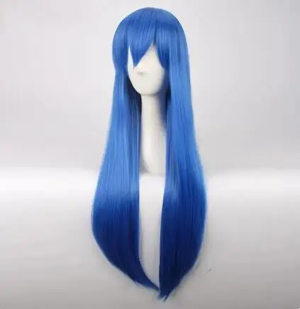 Anime Fairy Tail Women Wendy Marvell Cosplay Wig Wendy Marvell Blue Long Straight Hair Wig Costumes