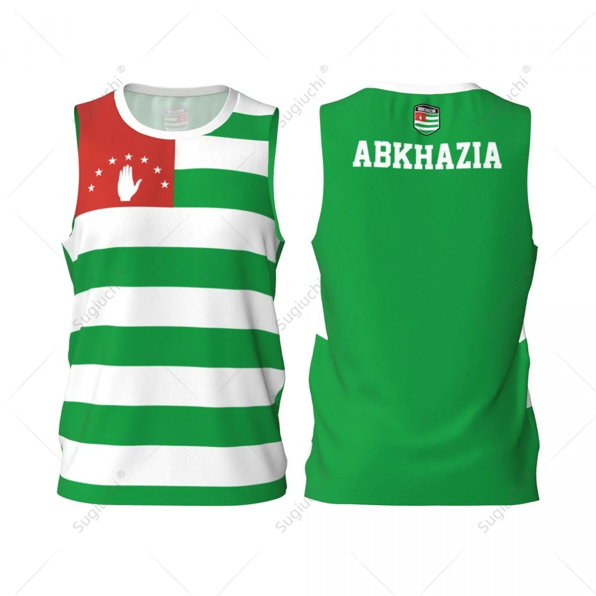 Republic Of Abkhazia Flag Men Basketball Sports Fitness Multifunction Sleeveless tshirt Exclusive Custom Name Nunber
