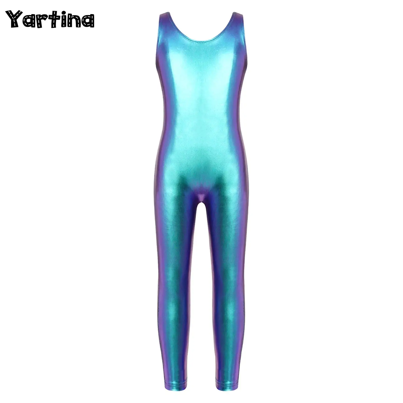 Unitard-Costume de ballet pour enfants, Vêtements de danse pour filles, Justaucorps de gymnastique, Costume de batterie pleine longueur, Ballerine brillante, Combinaison de danse