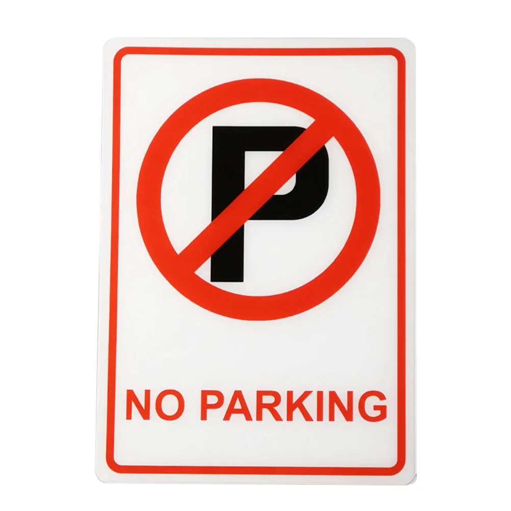 Durable Acrylic No Parking Sign Weather-Resistant Bright Color Easy to Install for Restaurants Yards Homes Personal Courts