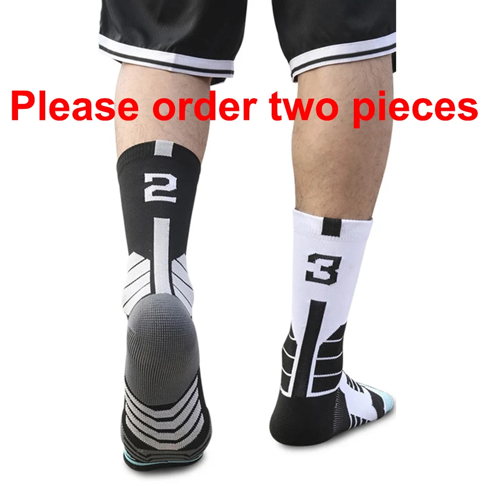 Sock Sports Basketball Socks Football Professional 1pc Men\'s Cycling Soccer Socks Running Sock Calcetines Customized Number 0-9