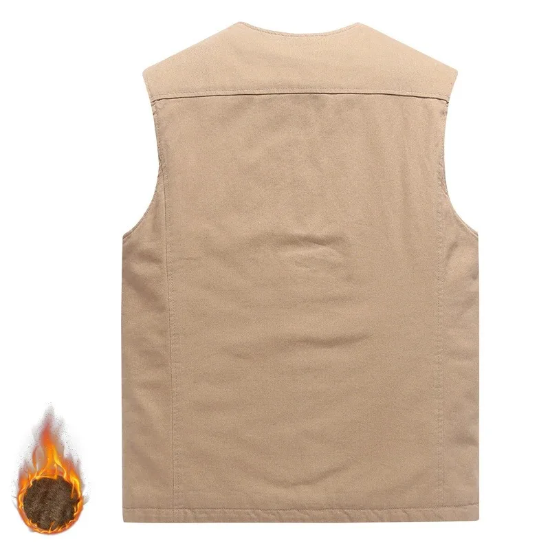 Winter Men‘s Fleece Vests Casual Men Thermal Warm Waistcoats Male Sleeveless Jackets Windbreaker Vests Clothing