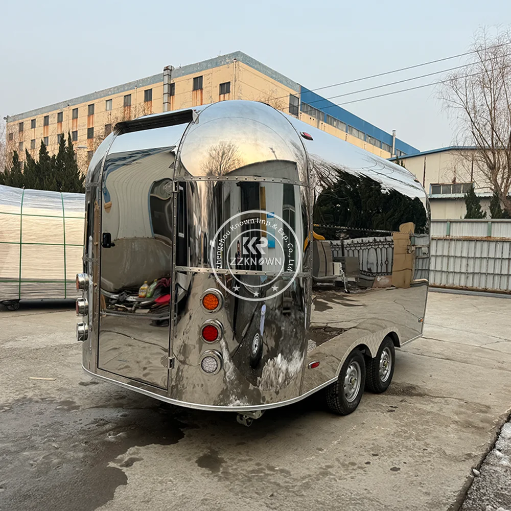 

Stainless Steel Customized Concession Food Car Hot Dog Mobile Catering Trailer Food Truck With Full Kitchen