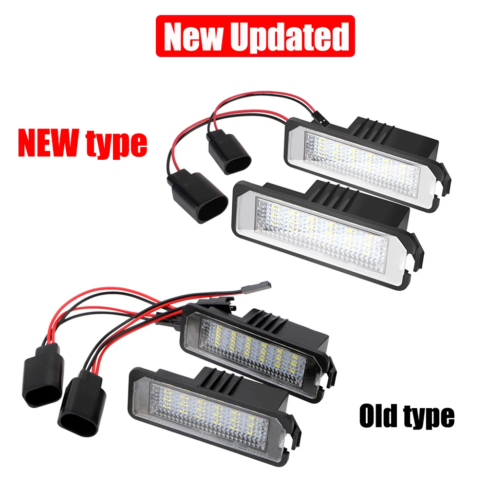 12V Car License Plate Lights For Skoda Seat Leon Ibiza VW Golf 4 5 6 MK4 MK5 Passat CC Polo Volkswagen LED Lamp Auto Accessories