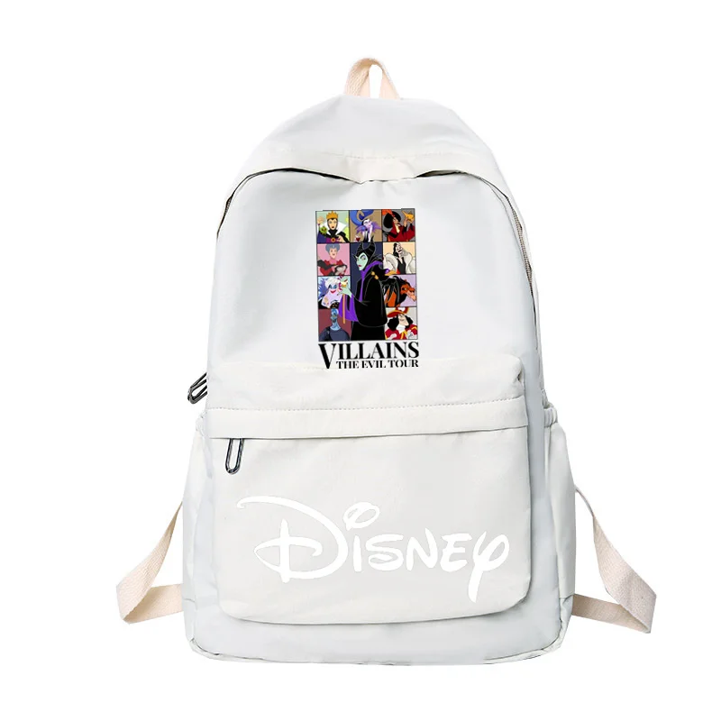Disney Villain Women\'s Backpack Solid Color Large Capacity Schoolbag Backpacks Simple Casual Traveling Female\'s Backpacks 2024