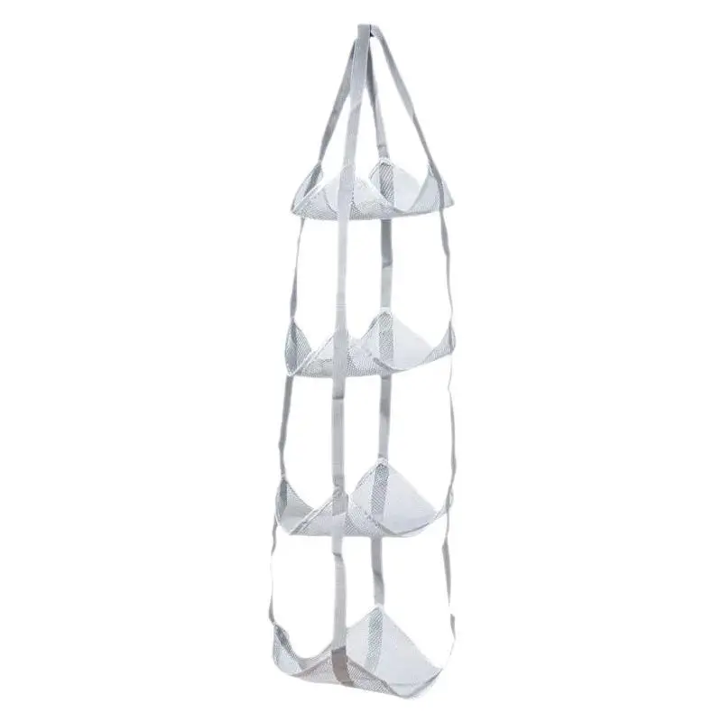 New 3/4 Tiers Hanging Sports Ball Storage Organizer Mesh Basket For Basketball Volleyball Football Helmet Door Wall Mount Holder