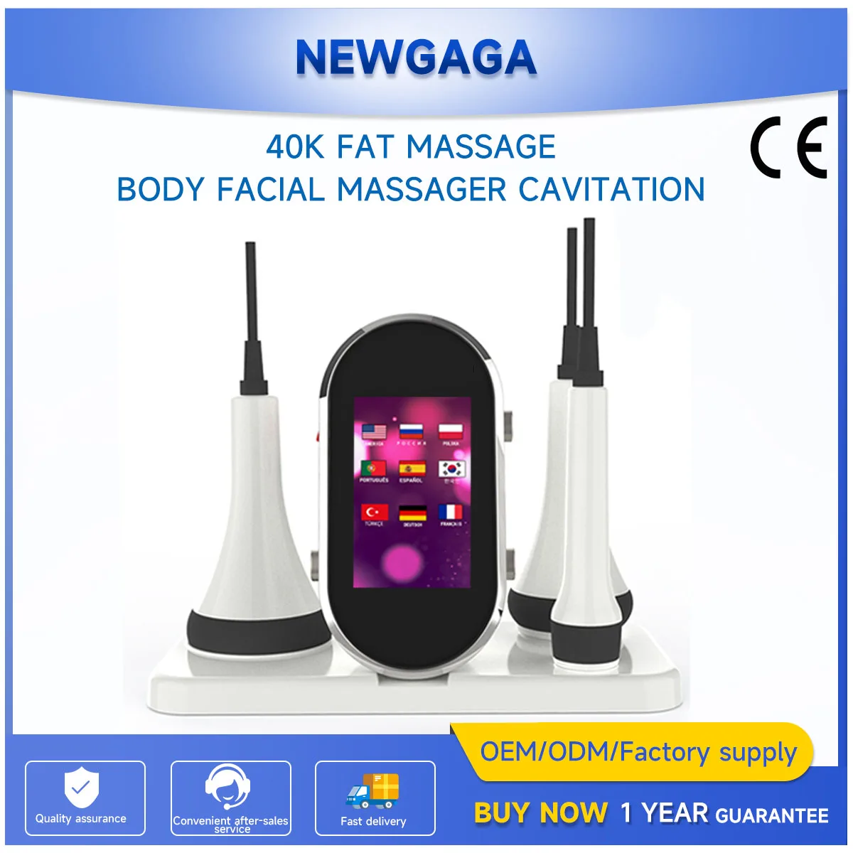 

NEWGAGA 40KHZ Cavitation Ultrasonic Machine Skin Rejuvenation Fat Reducer Body Slimming Beauty Face Lifting Skin Care Device