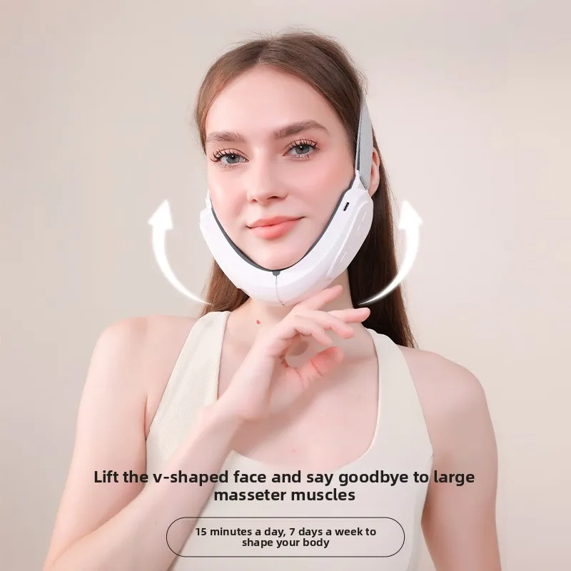 

Smart EMS Face Massager with Heating, V-Lift Sculpting for Double Chin, 3-in-1 Vibration & Firming Device