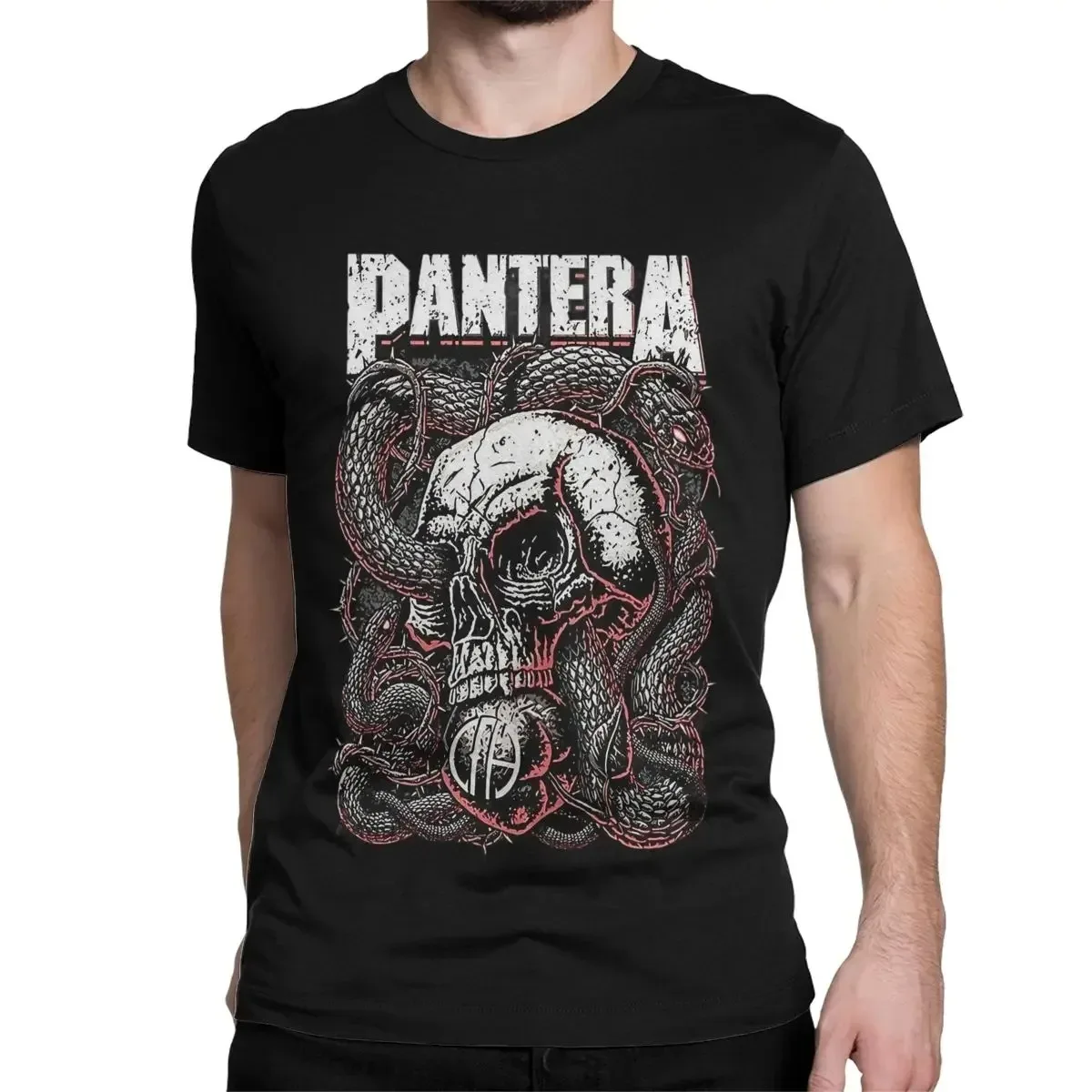 Camiseta de Rock de Metal negro veneciano americano para hombre y mujer, camisetas geniales de Pantera, camisetas de manga corta con cuello redondo, ropa gráfica