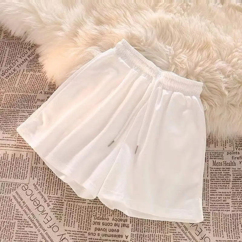 2024 New Women Casual Drawstring Sports Shorts Summer Thin High Waist Yoga A-line Shorts Loose Women Running Straight Trousers