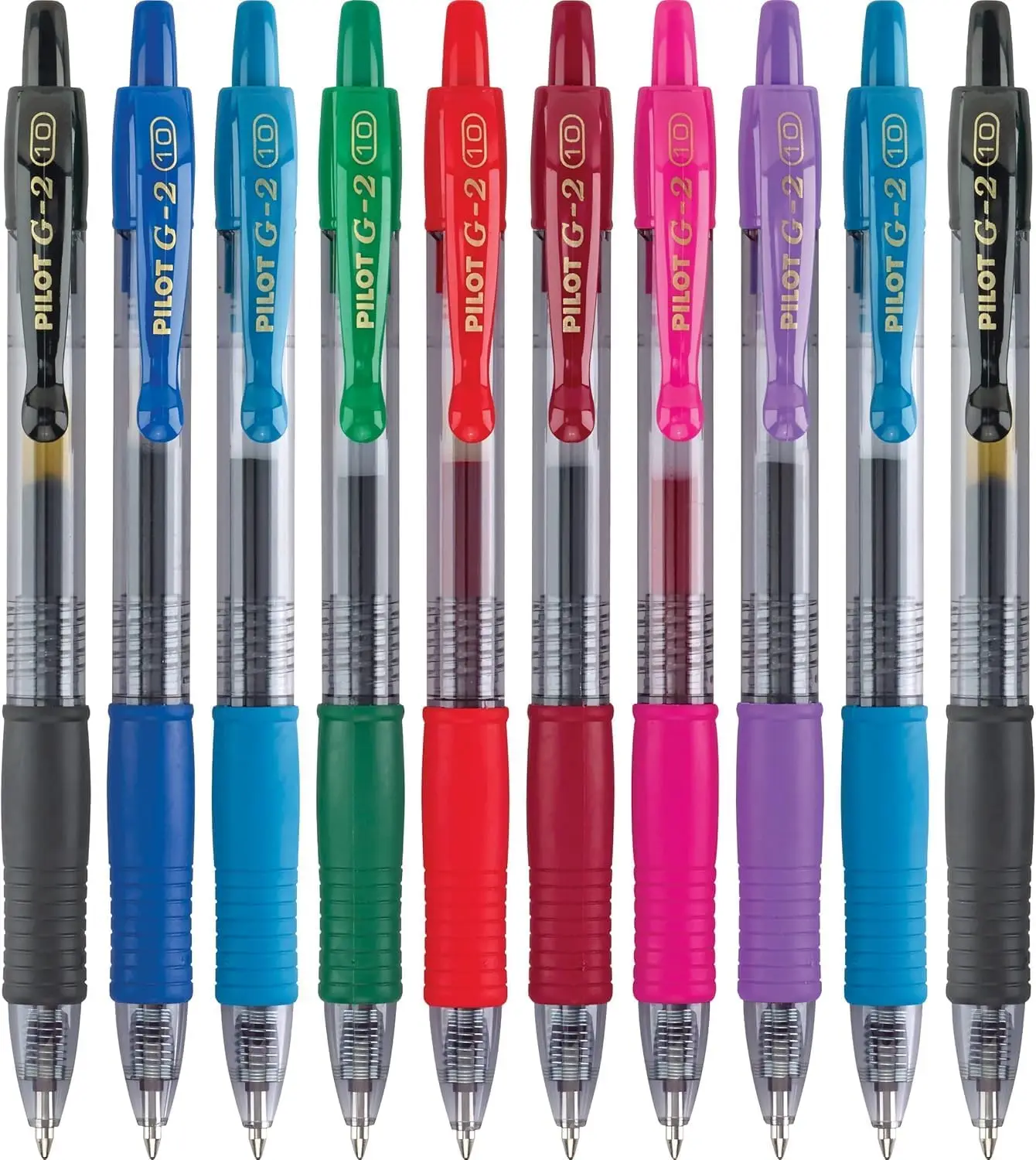 

Premium Retractable Gel Pens, Bold 1.0mm Point, Assorted Colors, 10-Pack for School & Office