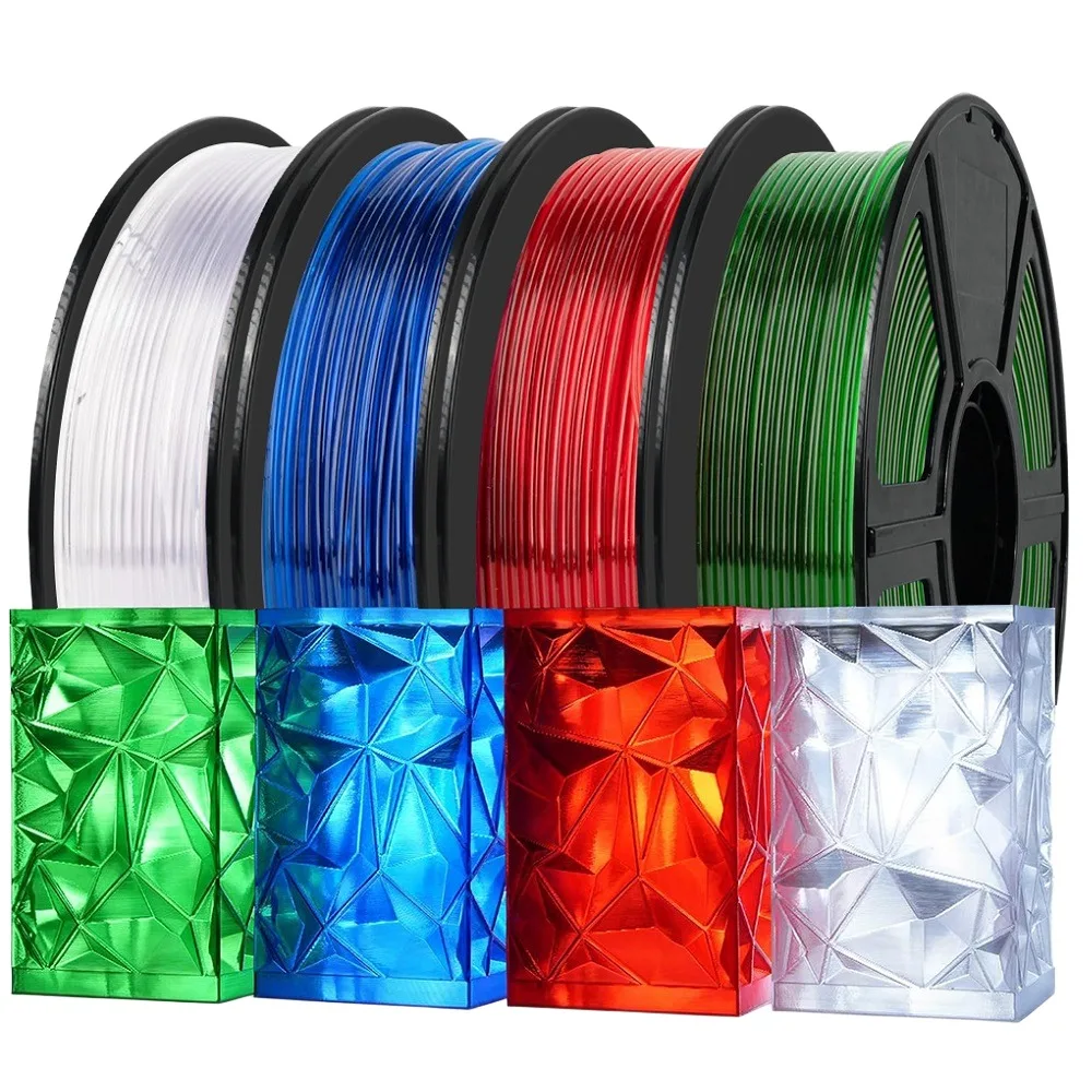 Clear PETG Filament 1.75mm 1kg 250g Translucent Filament PETG Red Bue Green Orange Transparent Filament High Speed PETG