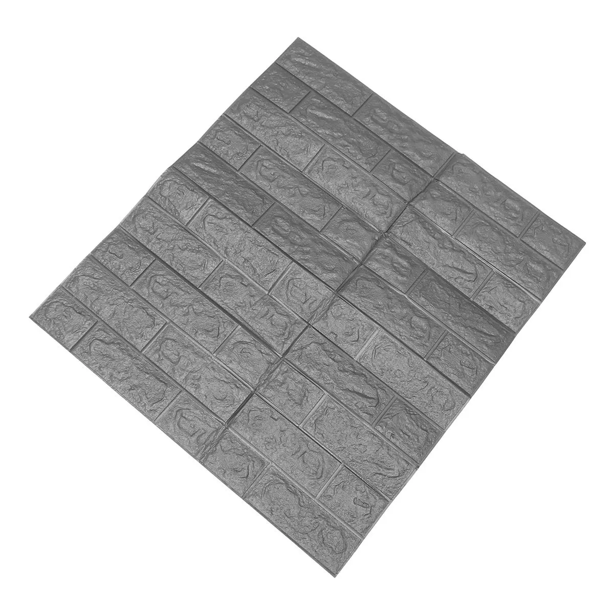 

3D Brick Wall Stickers Panel Decal Wallpaper Grey 70x77x0.65cm Anti-Collision Pe Foam Easy Install Modern Wall Decor
