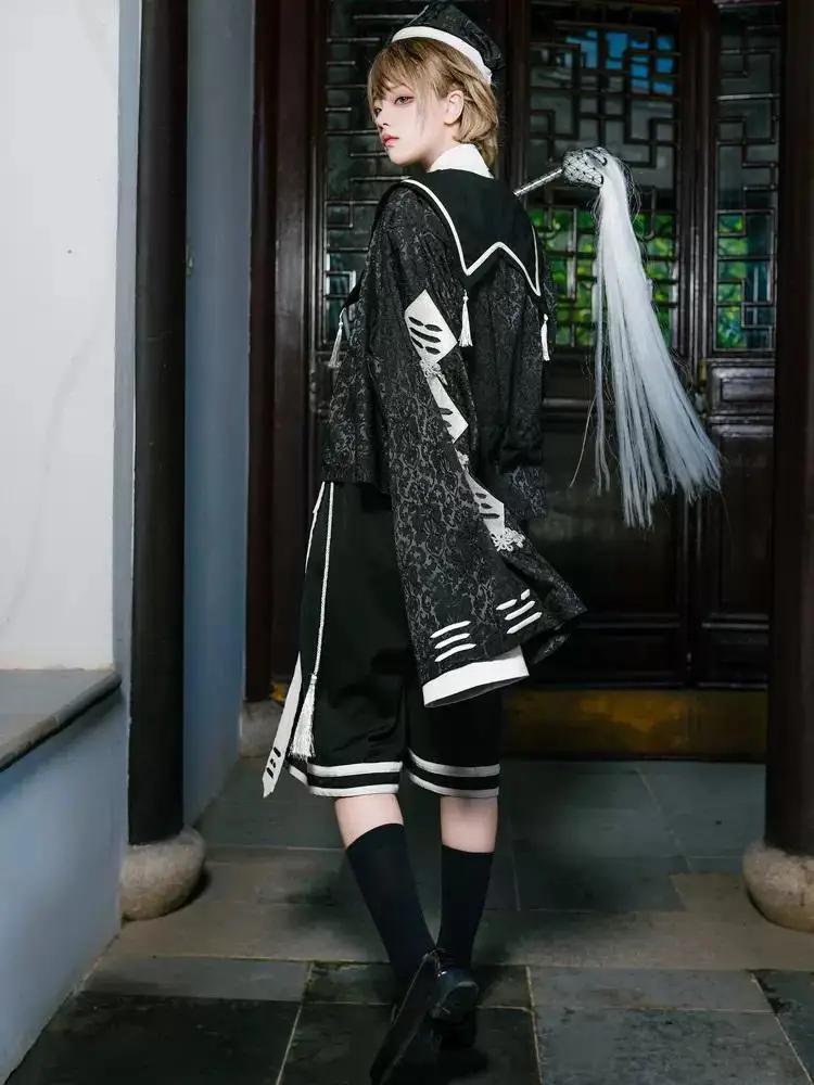 Little Taoist Lolita dress, new couple gay outfit, zombie Lolita twin op daily lo dress