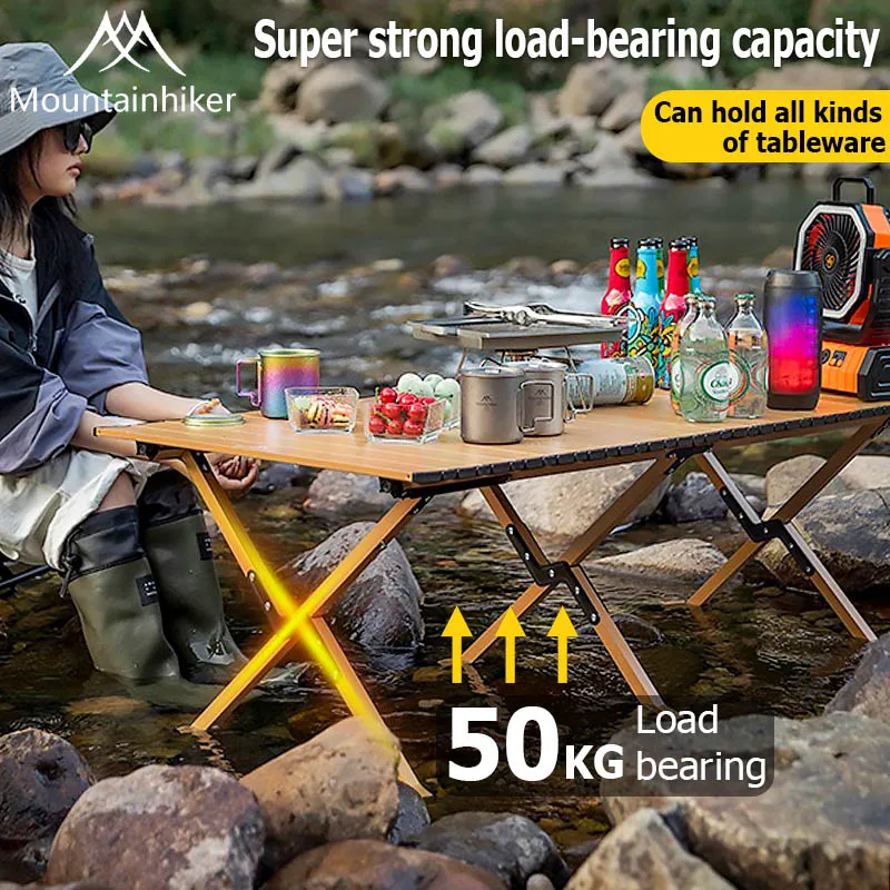 Mountainhiker Outdoor Folding Table Portable Egg Roll Table Picnic Camping Table Car Mounted Rent House Picnic Table Complime