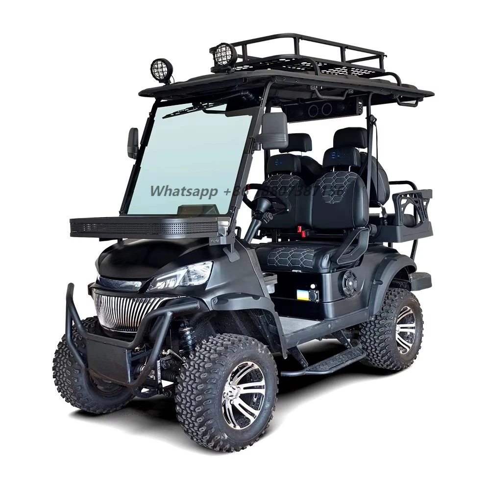 

Factory Wholesale Road Legal 4-Seater Electric Sightseeing Golf Carts 5KW Lithium Battery for Hunting & Golfing