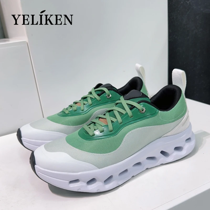 

Кроссовки мужские и женские на шнуровке, легкие удобные дышащие кроссовки для бега, повседневная обувь в стиле пэчворк, Осень-зима 2024