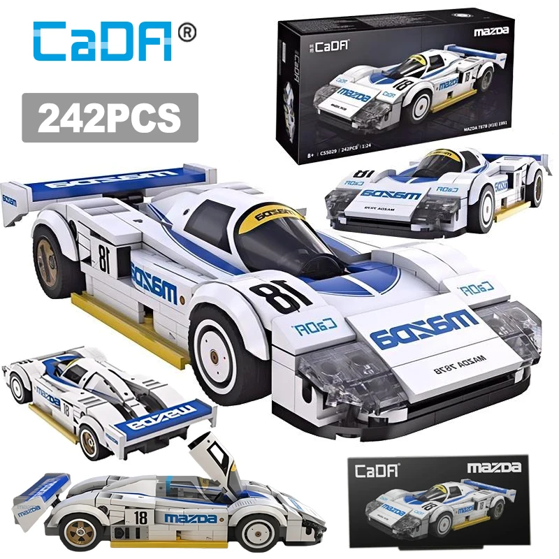 Cada 1:24 التقنية C42 الانجراف سباق السيارات سيارة رياضية نموذج اللبنات مدينة 787B مركبة التحمل لعبة الطوب للأطفال الهدايا