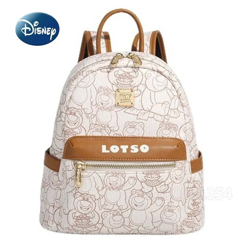 

Disney Strawberry Bear New Mini Backpack Luxury Brand Original Women's Backpack Cartoon Fashion Leisure Travel Women's Backpack