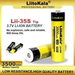 Original LiitoKala Lii-35S 18650 3.7V 3500mAh Rechargeable Lithium Battery for Flashlight Batteries DIY Pointed