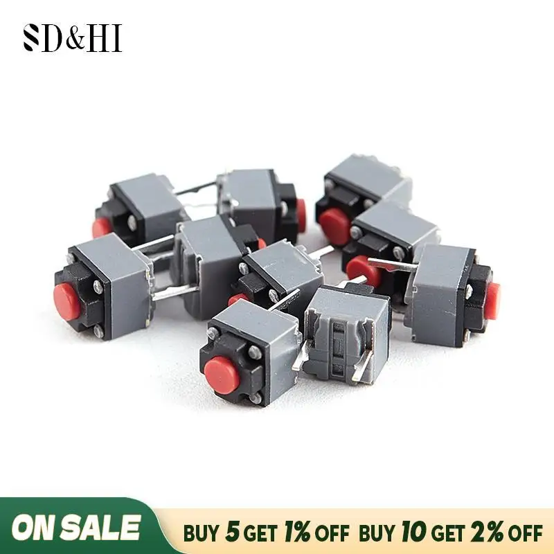 10pcs/pack 6X6X7.3MM Kailh Mute Button 6*6*7.3 Silent Switch Wireless Mouse Wired Mouse Button Micro Switch
