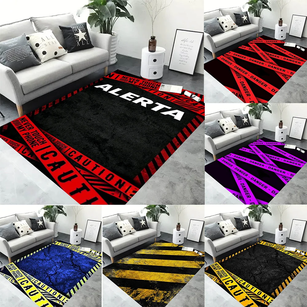Vintage Warning Board Carpet Never Touch My Phone Warning Cool Rug Esports Room Chair Anti Slip Pad Gaming Enthusiast Carpet